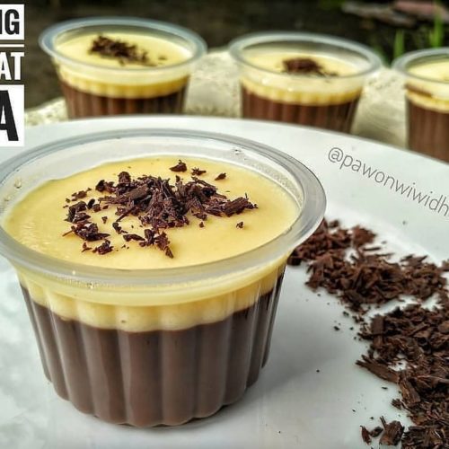 Puding Coklat Vla 
by @pawonwiwidhe

Bahan-Bahan